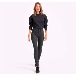 Everlane high rise black skinny jeans size 28